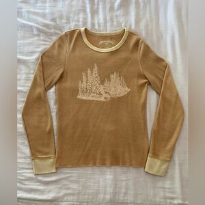 American Eagle waffle knit long sleeve size small